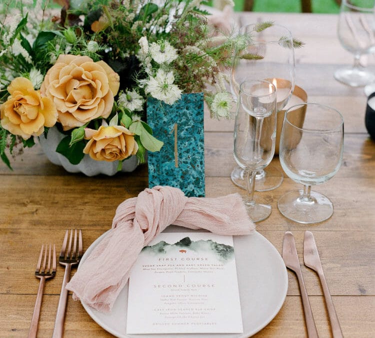 Spring colors tablescape