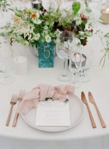 Spring colors tablescape