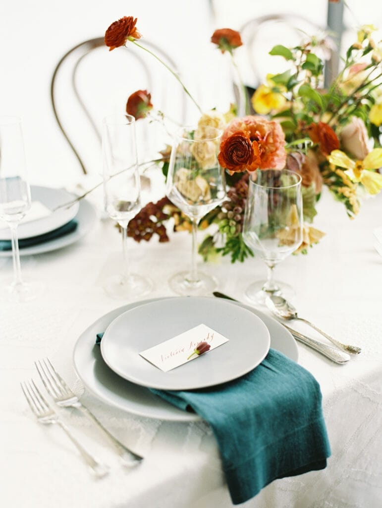 Colorful Modern Wedding Tablescape
