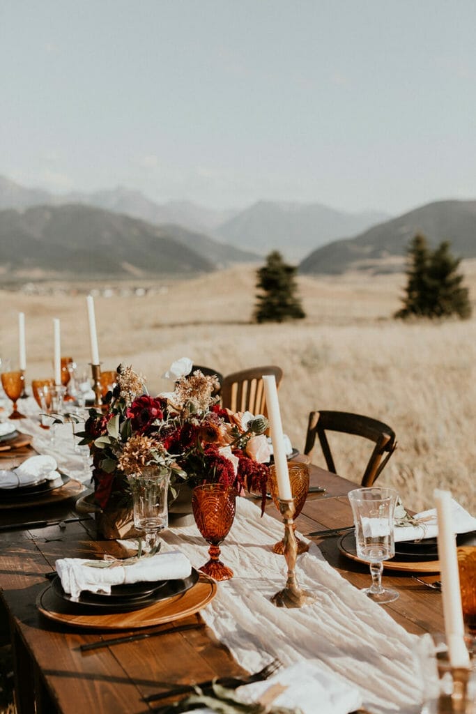 Montana elopment, Montana small wedding, elope in Montana, boho wedding