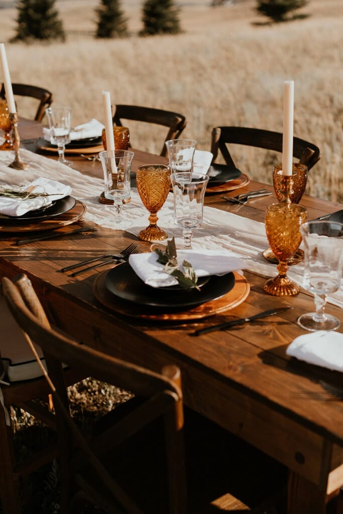 Rust Colored Bohemian Wedding Table